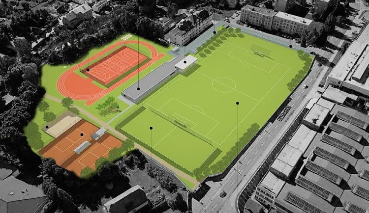 Přestavba sportovního areálu v Hronově je v polovině. Zatím vyšla na 25 milionů