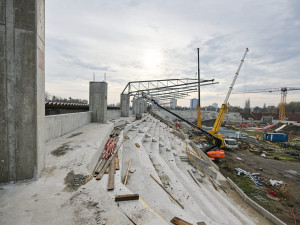 Jak to vypadá na fotbalovém stadionu v Hradci Králové?