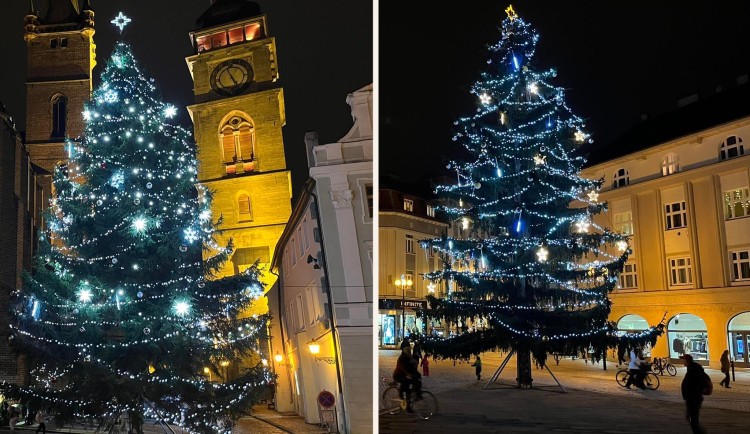 ANKETA: Jaké náměstí v Hradci Králové má hezčí vánoční strom?