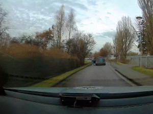 VIDEO: Během policejní honičky vyskočil řidič z jedoucího auta. Trik se mu nepodařil