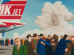 Nakreslil sedmimetrové poutače pro hradecké Kino Jas. Dnes má výstavu v galerii