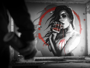 Kontroverzní malba nahé ženy budí emoce. Dokumentuji obsah sociálních sítí, říká její autor