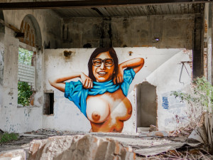 Kontroverzní malba nahé ženy budí emoce. Dokumentuji obsah sociálních sítí, říká její autor