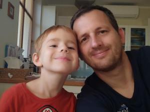 Vladimír Bureš se synem