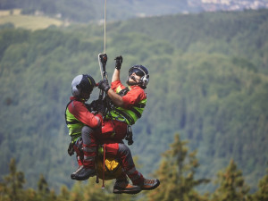 Cvičení záchranářů, hasičů a Horské služby