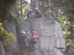 Cvičení záchranářů, hasičů a Horské služby