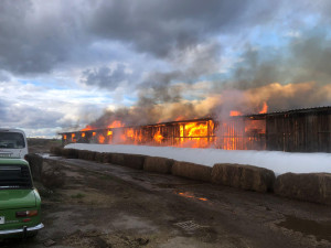 Příčinou rozsáhlého požáru zemědělské haly na Hradecku byla nedbalost