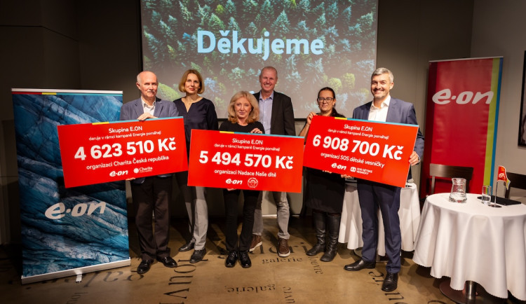 Zákazníci E.ONu díky svým úsporám energií poslali charitám 17 milionů korun