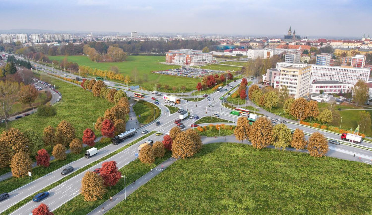 VIZUALIZACE: Jak bude vypadat nová křižovatka Mileta v Hradci Králové po dokončení?