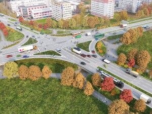 VIZUALIZACE: Jak bude vypadat nová křižovatka Mileta v Hradci Králové po dokončení?