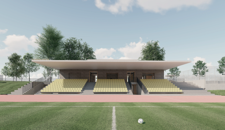Vimperk plánuje novou tribunu a zázemí ve sportovním areálu
