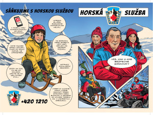 Komiks Horské služby si tentokrát vzal na mušku nebezpečné sáňkování