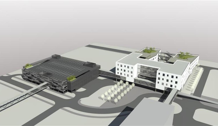 Odklepnuto. V jihlavské nemocnici začala stavba pavilonu a parkovacího domu