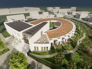 Hospic ve Stěžerách je hotový ze dvou třetin. Stavba má skončit letos