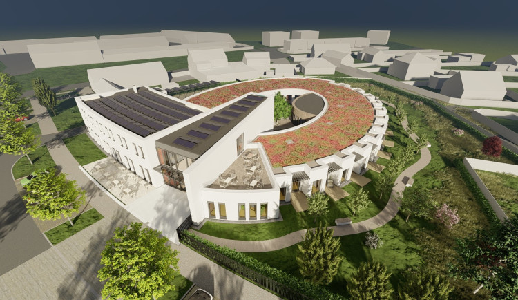 Hospic ve Stěžerách je hotový ze dvou třetin. Stavba má skončit letos