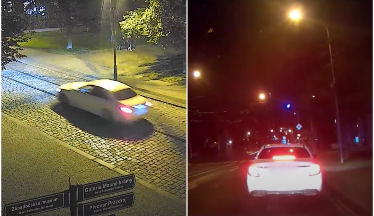 Zběsilou jízdu jednosměrkami zakončil opilý mladík v mercedesu v náručí policie