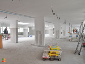 Rekonstrukce pavilonu šaten na základní škole Sever se blíží ke konci