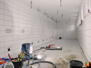 Rekonstrukce pavilonu šaten na základní škole Sever se blíží ke konci