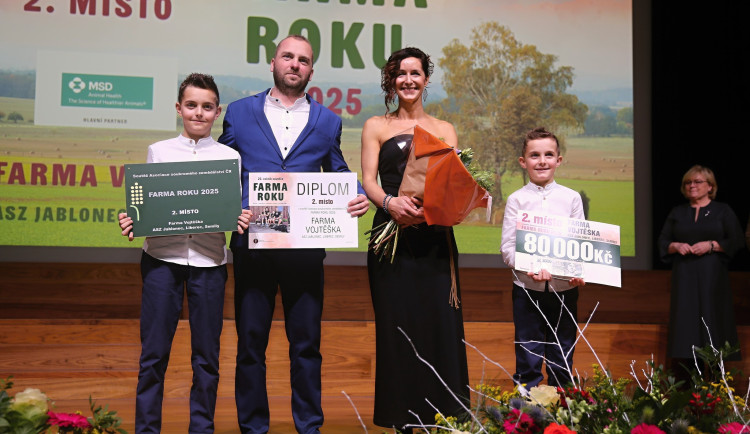 Stříbro! Farma Vojtěška z Malé Skály zazářila v soutěži Farma roku 2025