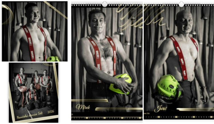 Hasiči v Telči nafotili kalendář. Padesátitisícový výtěžek podpoří dva chlapce