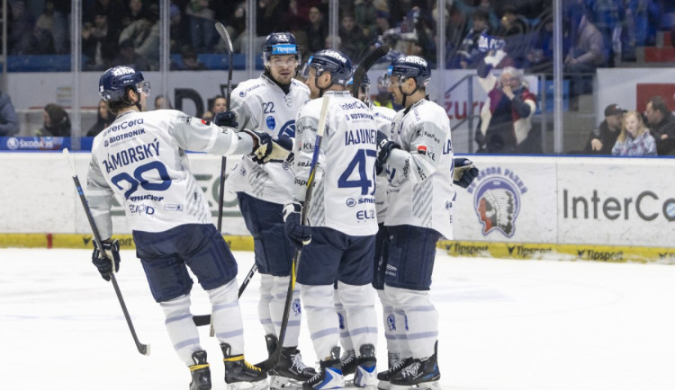 Hokejisté Plzně zdolali Spartu 4:1 a posunuli se na třetí místo