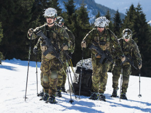 Strakoničtí vojáci trénovali přesuny v Krkonoších.