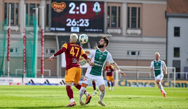 Fotbalisté Dukly i díky gólu po 692 ligových minutách porazili Jablonec 2:0
