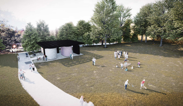 V parku pod gymnáziem budou nové toalety. Jindřichův Hradec spustí stavbu na podzim