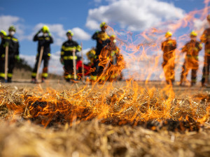 Požár v hradeckých lesích? Jde jen o cvičení hasičů
