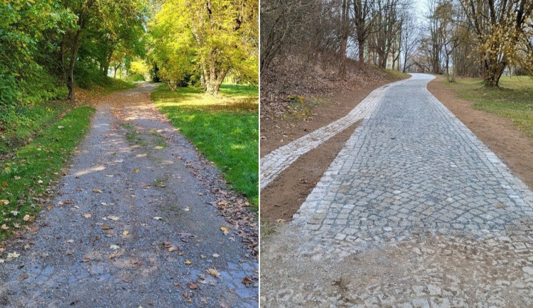 Už žádné brodění blátem. Město opravilo cesty i další plochy v Borském parku