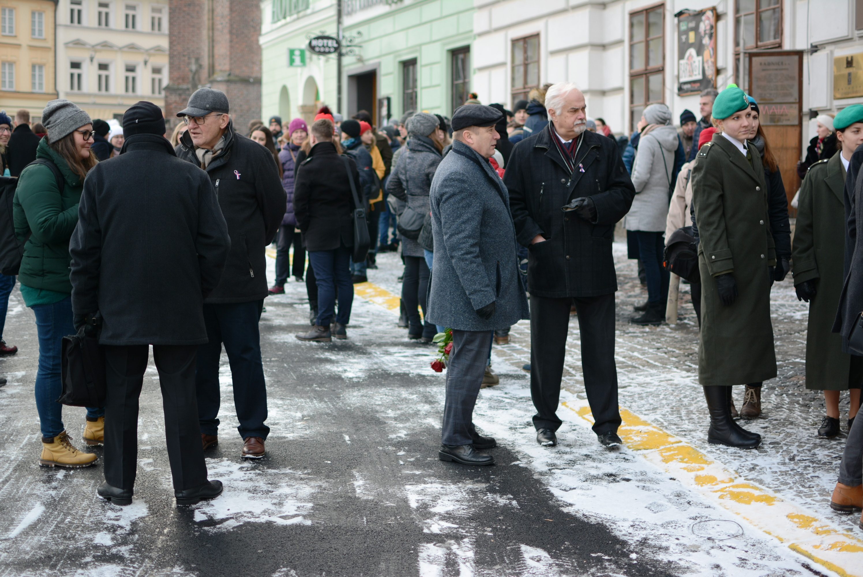 Centrem města prošel pietní průvod, studenti zopakovali pochod za Jana Palacha z roku 1969
