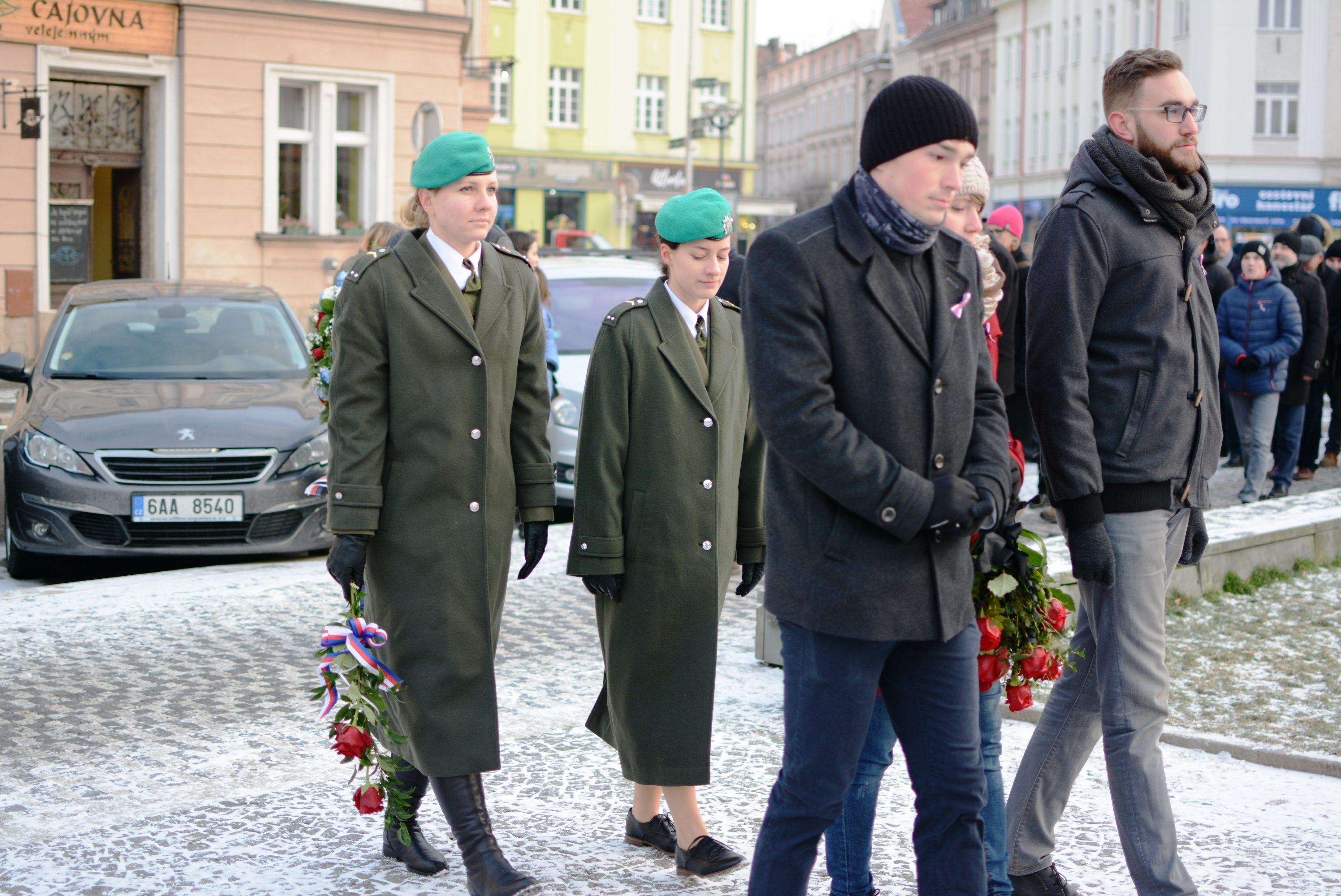 Centrem města prošel pietní průvod, studenti zopakovali pochod za Jana Palacha z roku 1969