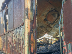 GALERIE: Historické vagóny po požáru v Jaroměři