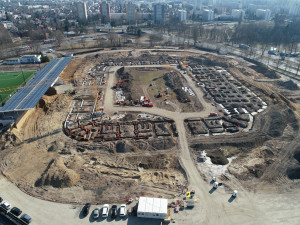 GALERIE: Stavba nového fotbalového stadionu v Hradci Králové