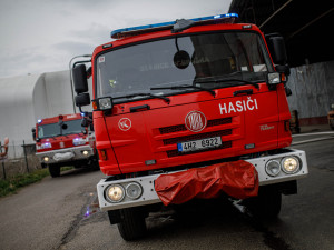 Požár uvnitř sila v Dobrušce