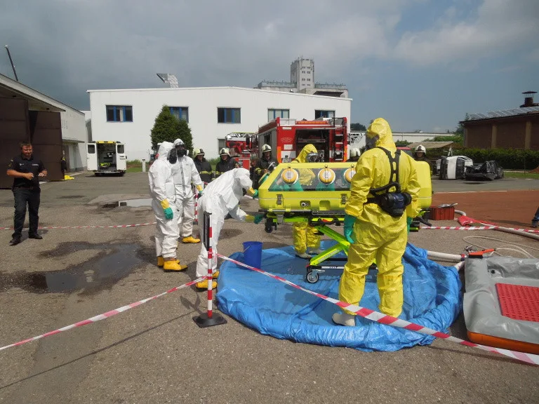 Cvičení s biohazard týmem