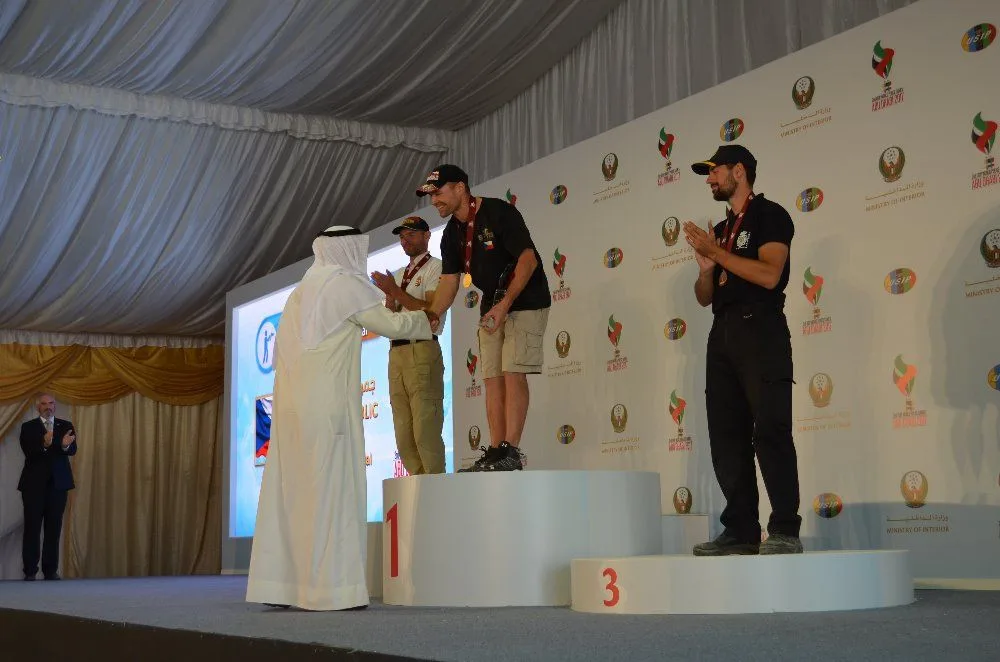Vítěz Miroslav Zapletal na 2. světových policejních hrách v Abu Dhabi 2017