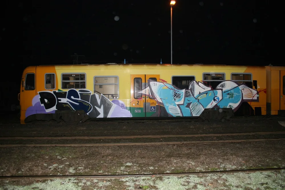 Posprejovaný vlak