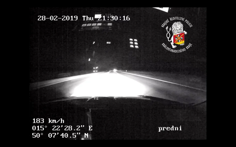 Snímek z policejní kamery