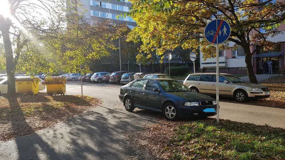 Řidič, který zaparkoval u vjezdu v Jungmannově ulici