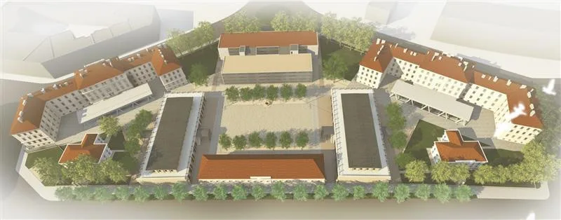 Vizualizace kompletní revitalizace Gayerových kasáren