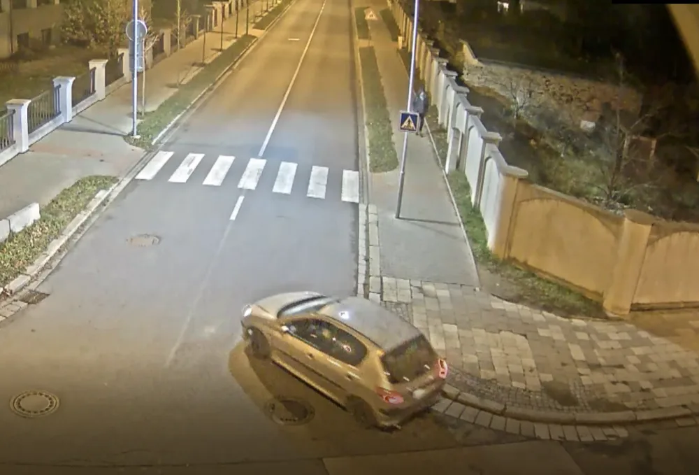 Řidičku zaznamenala bezpečností kamera