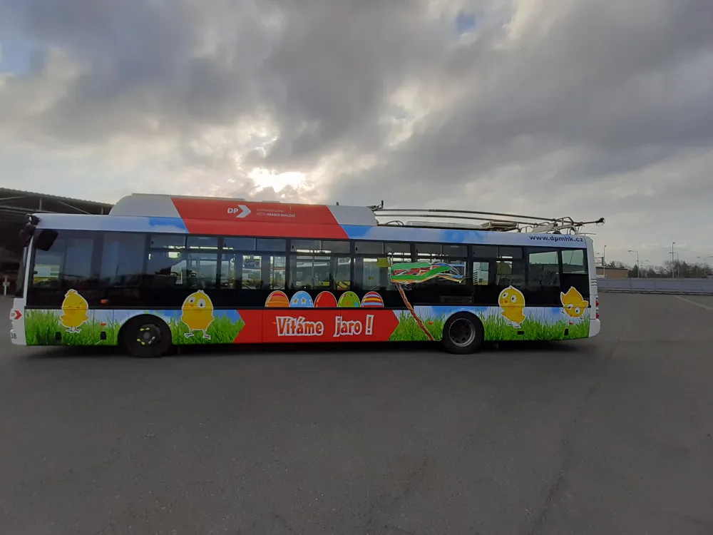 Velikonoční trolejbus v Hradci Králové