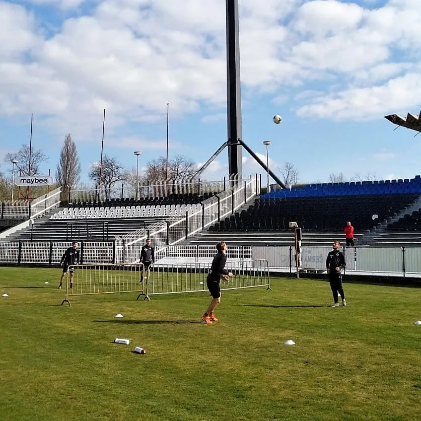 Fotbalisté Hradce Králové při tréninku