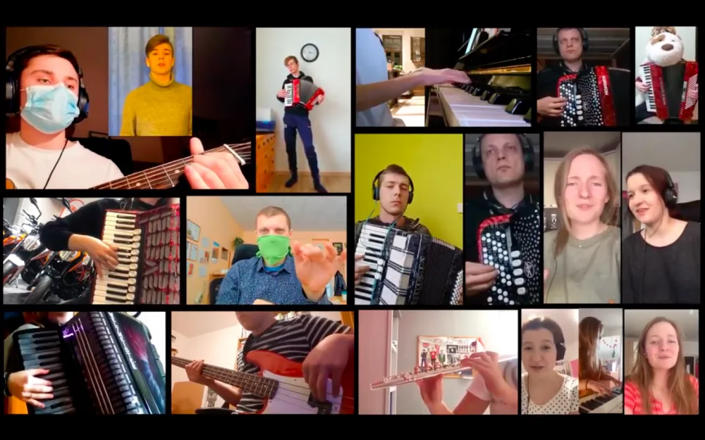 Žáci ZUŠ Střezina v Hradci Králové nahráli společný singl Karanténa. Každý ze svého domova