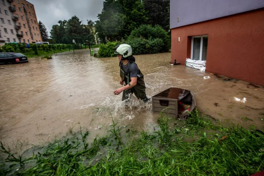 Čtvrteční povodeň na Rychnovsku