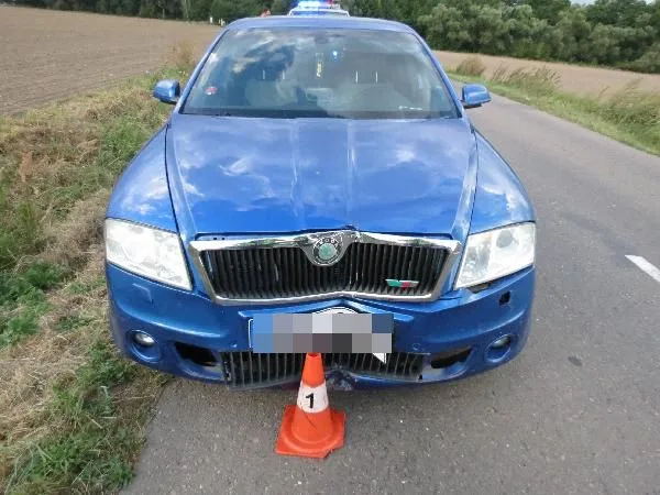 Osobní auto po dopravní nehodě opilého řidič