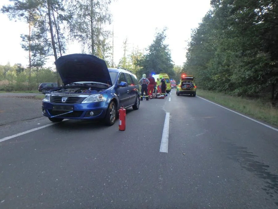 Dopravní nehoda osobního auta s cyklistou u Týniště
