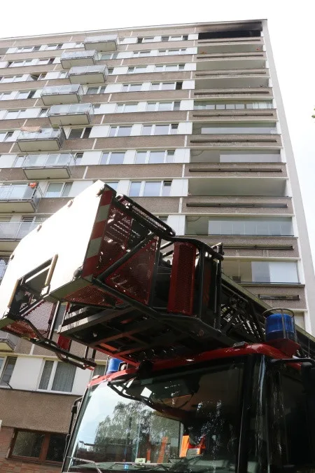 Výšková technika hasičů při zásahu