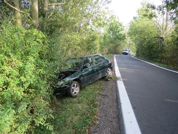 Pod vlivem neudržel auto na silnici. Sjel z ní a narazil do stromu